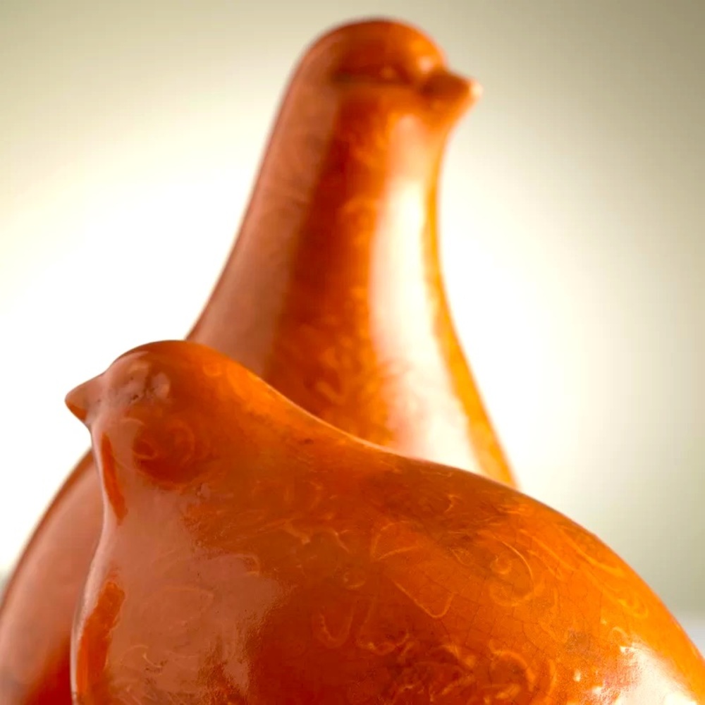 NIB Partridge sculptures - a paired set